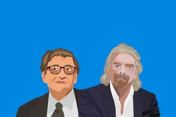 Images of famous millionaires